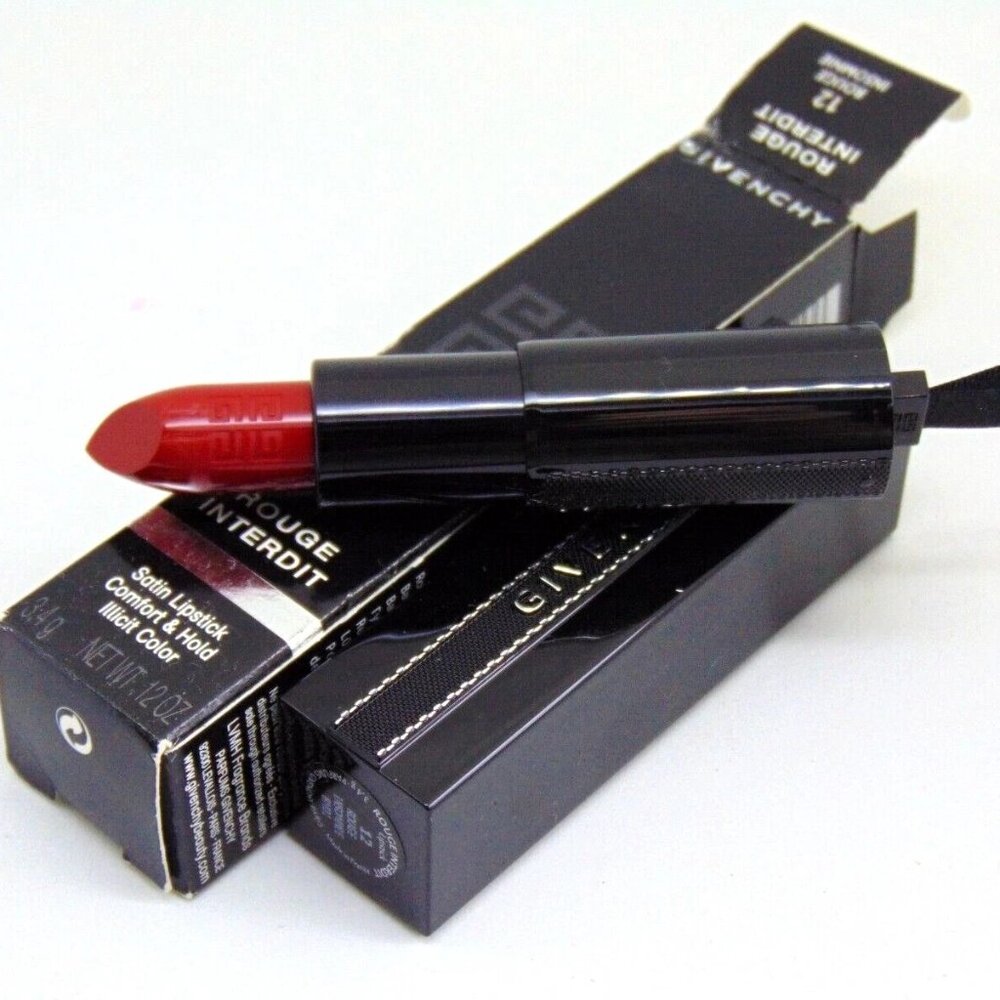 GIVENCHY ROUGE INTERDIT Satin Lipstick No.12 Rouge Insomnie 0.12oz/3.4g
